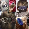 Strass Haarnadel Blume Blatt Schmetterling Entenschnabel Haar Krallen Retro Haar Clips Zubehör Für Frauen Shinning Pferdeschwanz Kopfbedeckung