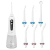 5 Modos Irrigador oral FLOSS DE FLOSSOR DE ÁGUA USB PORTÁVEL FLOSS DENTAL 300ML LIMPADOR DE DENTES WHITENER com 6 bocais de jato 220513