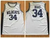 A3740 Hommes Len Bias 34 Northwestern Wildcats High School Basketball Jersey Pas Cher 1985 Maryland Terps Len Bias College Chemises De Basketball Cousues