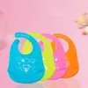 Kinder Silikon Lätzchen Baby Wasserdichte Reis Tasche Gedruckt Tier Einfarbig Einstellbare Lätzchen 4 59st T2