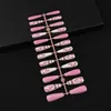 24pcs/Box False Nail Art Reusable Full Cover Finger Nails Handmade Design fake Nails Press On