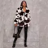 Black And White Faux Fur Coat Women 2020 Winter Fashion Loose Hip-hop Jackets Female Vintage Casual Plus Size Thick Warm Coat T220816