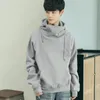 T-shirts Vinter Varm Turtleneck Hooded Långärmad Män T-shirt Teenagers Casual Loose Fashion Top All-Match Personlighet Pullovers Clot