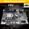 اللوحات الأم تعدين اللوحة الأم 8xpcie إلى USB G1620 CPU الشحم الحراري لوحة SATA SATA مفتاح اللوحة الأم الألواح الأم