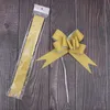 Partijdecoratie 50/100 stks Trek Boog Linten Gift Bloem Wrappers voor Bruiloft Decor Happy Birthday Geschenken Doos Hand Bowknot