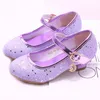 Mudipanda Girl Hoge Heels Pink Sandalen Kinderen Purple Blue Princess Shoes Poolin Studenten Dansschoenen Maat 27-37 Kinderen Sandaal G220512