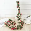 Kunstbloemen Fake Rose Vine Hangende Plant Bloem Decoratief voor Bruiloft Tuin Muur Thuis Party el Kantoor Decoratie5118120