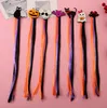 Halloween Hairclips com extensões de cabelo acessórios de fantasia peruca rabo de cavalo abóbora abóbora asa de morcego preto chapéu de bruxa barretas cabelos pin partido de cosplay suporte