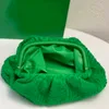 Designer Cloth Pouch Soft Large Green Clutch Purse Handbag Fashion Women Cloud Bags Women Handbag