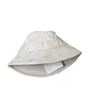 Summer Big Brim Bucket Hats Podwójna litera Jacquard Sun Caps Unisex Bucket Hat Outdoor Travel Sunshade Cap