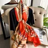 Luxo Womens Sconhe Floral Shawl Wrap Autumn e Summer Fashion Silk Salks Classic Long Suquar Ladies Soft180-90cm