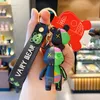 Ключевые кольца бренда Cartoon Half Skull Bearge Bear Bear Caychain Fashion Animal Keyring автомобиль ключевые цепочки держатель держателя сумки подвесной шарм ключ для M4166540