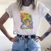 Följ White Rabbit Print Fashion Tops Tshirts Clothes Women Alice In Wonderland Graphic Female Te T-Shirt Drop Ship Ship