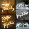 Night Lights 16 Styles Led Lights Happy Birthday Neon Sign Made With Transparent Acrylic For Indoor Wedding Party Decoration