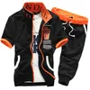 Fashion Men Short Sleeve Tracksuit casual sporting suit hoodies and shorts M XXL AYG276 220708