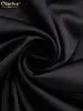 Clacive Mode Noir Large Pantalon Costumes Chemisier Décontracté Bureau Deux Pièces Ensemble Femmes 220315