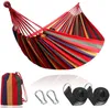 Hammock portátil People People Outdoor Garden Sports Sports Home Viagens Camping Swing Stripe Sang Hang Hammock 220606