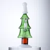 14mm Female Joint Hookahs Beverage Bottle With Showerhead Perc Xmas Tree Mini Small Rigs Dab Rig Silicone Bongs With Bowl Christmas Style WP2112