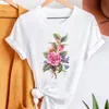 Dandelion Plant Short Sleeve Summer T Shirt Fashion Women Graphic Top Stylish Print T-shirts Cartoon Female Tee T-shirt