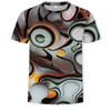 Erkek Tişörtleri Yaz Moda Erkekler T-Shirt 3D Geometrik Baskı Gündelik Soyut Giysiler Asya Boyutu S-6XL T-Shirtmen