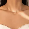 2022 nouveau bohème gland clavicule chaîne collier ras du cou joli papillon serpent or argent couleur géométrie alliage métal bijoux