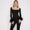 T-Shirt femme maille plume Corset haut à manches longues femmes Sexy t-shirt 2022 printemps été vêtements T-shirt Y2K corsage femmes