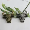 Broches Broches Tête De Taureau Broche Ancienne Or Argent Alliage Animal Boucle Badge Corsage Accessoires GiftPins BrochesPins