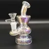 5.9 inç Gümüş Cam Su Borusu 14mm Erkek Kase Nargile Recycler Bong Sigara Tütün Kuru Herb Beher Buz Catcher