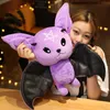 Dark Series Plush Bat Toy Pentacle Moon Doll Faszerowany Gothic Rock Style Bag Halloween Kids Home Decor 220409