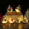 Juldekorationer transparent LED lysande nattljus glödlampa bollträd dekor hängande pendelljus hem år dekorchristmas