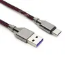 1m/3ft 3a高速充電ケーブルMicro USB Type-C亜鉛合金編組携帯電話データケーブルAndroid Samsung