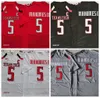 Hommes Ncaa Texas Tech # 5 Patrick Mahomes Ii Maillots de football universitaire Vintage C Patch Noir Rouge Blanc Gris S-xxxl