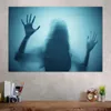 Tapisseries effrayant sombre Halloween tapisserie Zombie Sadako tenture murale tissu sorcière ésotérique occulte hippie maison femme décor Anime personnaliséTa