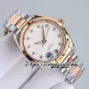 RWF Aqua Terra 150M A8800 Automatic Womens Watch 220.20.34.20.55.001 34MM Mother of Pearl Dial Rose Gold Bezel Stainless Steel Bracelet Super Version Eternity