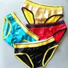 Men's BriefsPatent Leather Shiny Underwear U Convex Pouch Lingerie Nightclub Sexy Breathable Bikini Panties Fashion Underpants G220419