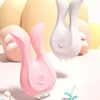 Söt kanin inuti och utanför dubbel vibration sexig vibrerande ägg vibrator laddar bröstklipp kvinnlig onanator sexiga förnödenheter