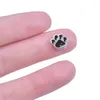 20 st mycket flytande locket charm Black Paw Charms Fit för magnetiskt glas levande minneslås250m