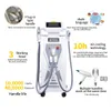 Dubbelskärm 3 i 1 OPT IPL LAZER Permanent Hair Remover Machine ND YAG LAZER TATTOO Remover Skin Whitening Laser Epilator