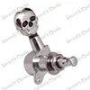 A Set Chrome Sealed-gear Skull Acoustic Electric Guitar Tuning Pegs Machine Head