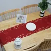 33x175 cm Dekoracyjne domowe puste projektowanie czerwony kolor haftowy poliester haftowany stół na przyjęcie weselne świąteczne jadalnia 220615