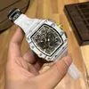 Milles luksusowe spersonalizowane zegarki białe zegarek data działalności Projektant biznesowy R i c h a r d męski sport wielofunkcyjny automatyczny mechaniczny taśma Tide Sports