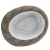 Bérets printemps d'été coton lin adulte rusteur avare jazz cap plaid british style hommes femmes fedora chapeau homburg fashion street hatberets