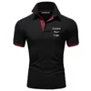 Brand Custom Summer Polo Shirt Men Short-Sleeved Business Fashion Casual Slim Breathable T Shirt Men Clothing Custom 220608