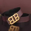 2022 Famous brand Letter B belt men's leather fashion youth versatile 3.8cm smooth casual personality guy trouser Classic luxury Designer TopSelling wholesale