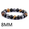 Natural Hematite Black Obsidian Tiger Eye Stone Triple Protection Bracelet For Men Women7831459