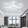 Luzes modernas de teto LED 3C onda de alumínio Montou o brilho da superfície branca Avize iluminação 110v-220V para sala de jantar de quarto