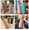 5 Colors 500ml Glass Tumbler Water Bottles 16oz Glass Cup Travel Water Bottle With Silicone Protective Sleeve Bamboo Lid & Straws
