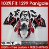 OEM Body For DUCATI Panigale 959 1299 S R 959R 1299R 15-18 Bodywork 140No.20 959-1299 959S 1299S 15 16 17 18 Frame 2015 2016 2017 2018 Injection mold Fairing red black blk