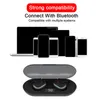 Q2 TWS Bluetooth 5.0 Trådlös hörlur Earskydd Spel Stereo Sound Sport -hörlurar med LED Display Touch Noise Reduction