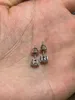 Une paire de couleurs de boucles d'oreille Moissanite à coupe rond Color G Color G vis Back Silver 925 y compris Ship9790769